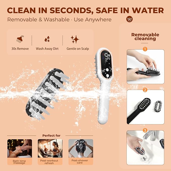 Laser Therapy Hair Growth Comb,Red Light Therapy for Hair Growth Electric Scalp Massager, Promote Hair Regrowth in Women and Men Hair Loss