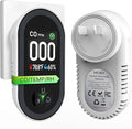 MOES Carbon Monoxide Detectors Plug in, 3 in 1 Carbon Monoxide Detector with Temperature Humidity Sensor Built-in, CO Monitor Alarm Sound Warning for Kitchen/Garage/Fireplace/RV