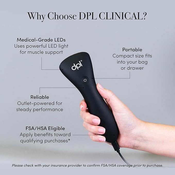 dpl Clinical LED Light Therapy for Pain, Handheld Medical Grade Red Light Therapy for Targeted Muscle & Joint Discomfort, At-Home Use for Arms, Legs, Back, Neck