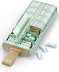 AM PM Pill Organizer 7 Day, 2 Times a Day Weekly Pill Box with Moisture-Proof Desiccant, Compact Easy-Open Medicine Case for Vitamins, Supplement