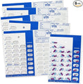 Color Coded Monthly 31 Day Medication Blister Cards Cold Seal - Use Colors for Daily, AM/PM, 3X, 4X, 5X a Day Pill Organizer (6 Pack Blue)