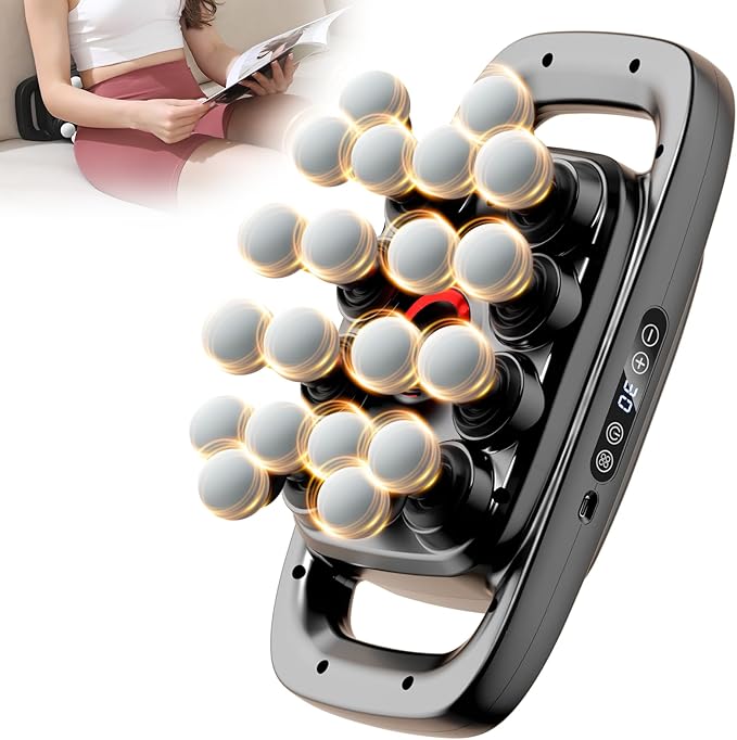 Upgraded 20-Head Massage Gun Set, Multi Head Massage Gun with 3 Modes & 30 Levels Intensities, Deep Tissue Massager Muscle Massage Guns for Body Muscle Pain Relief