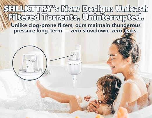 Bath Water Filter for Tub Faucet-10 Stages Bathtub Filter-2,500 Gallons of Filtration, KDF Remove contaminants, Chlorineand Fluoride, Hard Water Softener,Protects Skin,Hair & Nails(Deluxe Edition)