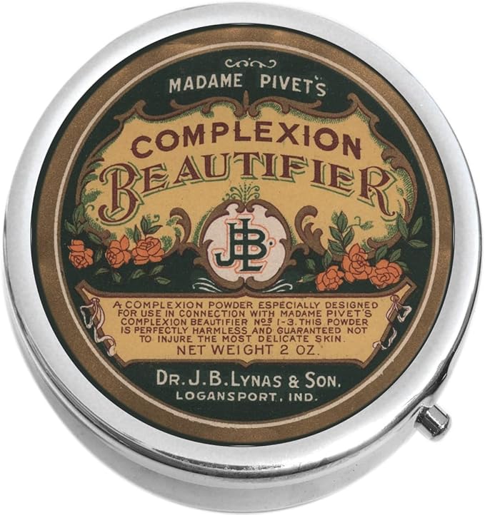Vintage Apothecary Complexion Beautifier Medicine Pill Box