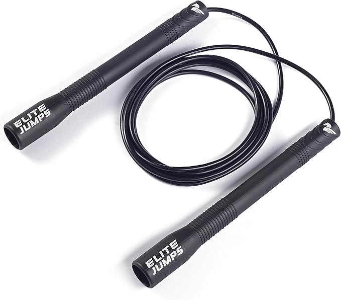 Fit Plus Pro Freestyle PVC Jump Rope for Tricks - Long Handles with Non-Slip Grip Tape - Adult Jump Ropes for Fitness