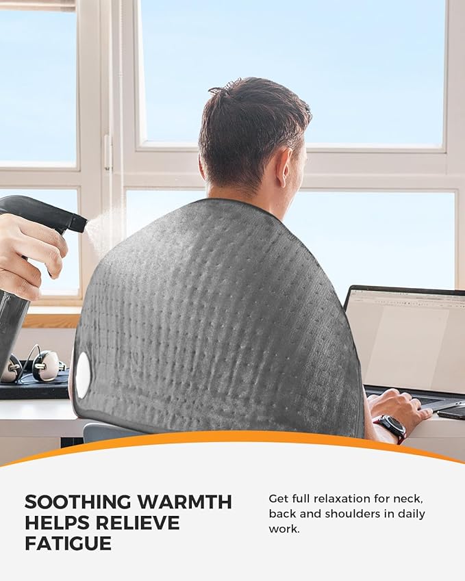18" x 33" Large Heating Pad for Back, FSA Eligible Heat Pad, CooCoCo HSA Eligible XXXL Heated Pad for Period Cramps, 6 Heat Settings, Auto Off, Moist Heat