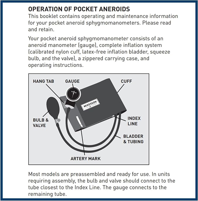 McKesson Blood Pressure Gauge for Standard Aneroid Sphygmomanometers, 300mmHg, No-Pin Stop, 1 Count