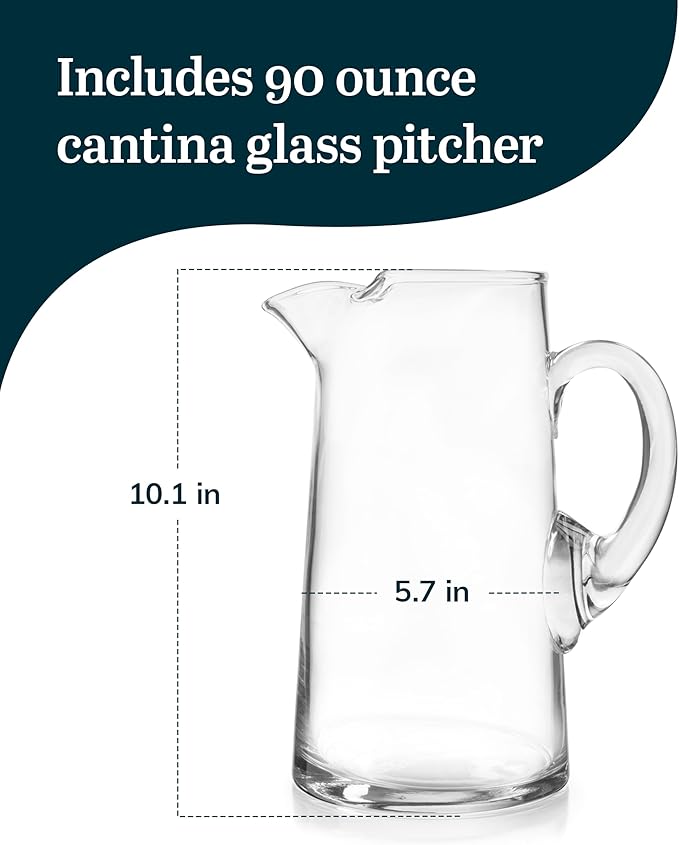 Libbey Cantina Glass Pitcher in Gift Box, 79.3 oz, Clear