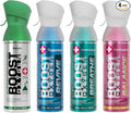 Boost Oxygen Canned Oxygen for Breathing for Home Use, Exercise, or Altitude Sickness, Includes Sealed Cap & Mask, 5L Canister, Multicolor, Pack of 4