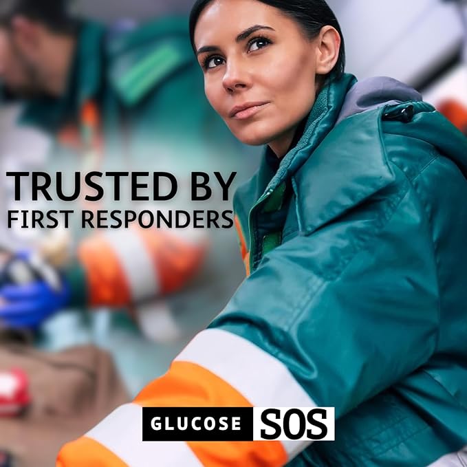 Glucose SOS Glucose Powder Packets with Natural Dextrose, Fast-Absorption That Instantly Dissolves in Your Mouth with No Water Needed, Green Apple 72 Servings