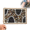 LIYAOLI Foot Pebbles Massager Mat - Acupressure Reflexology Pad with Natural Cobblestones for Pain Relief, Improved Circulation & Relaxation for Tired Feet (23.6" x 15.7")