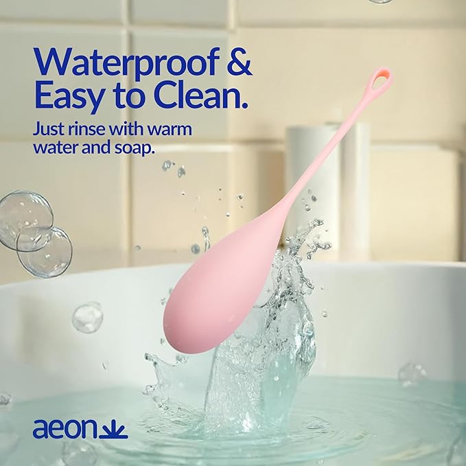 AEON Kegel Exercise Balls Set – 6 Progressive Silicone Pelvic Floor Trainers. Body-Safe, Soft & Flexible. Includes Storage Bag & 1.3 Oz AEON Personal Glide - $10 Value – Beginner to Advanced