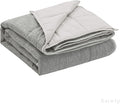 Satwip Cooling Weighted Blanket 15 lbs Cool Moire Jersey Bed Blanket Twin Size for Hot Sleeper with Soft Breathable Sanded, 48 x 72 inches, Grey