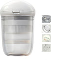 Multifunctional Pill Box, 4-in-1 Pill Organizer with Pill Cutter, Crusher & Water Cup, Compact Pill Case for On-the-Go Use (White)