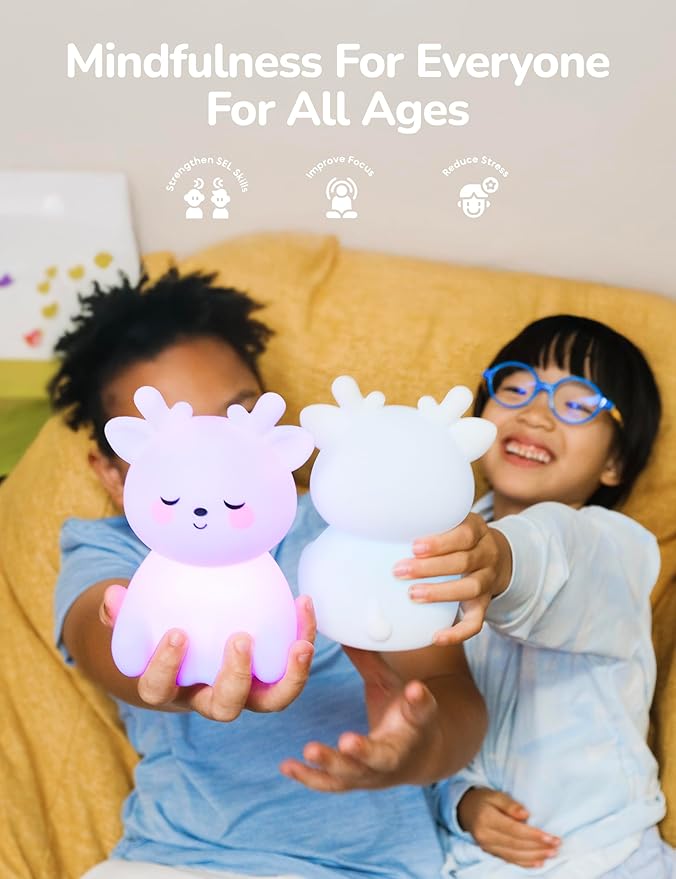 Breathing Pal 'Deedee'- Mindfulness Breathing Light, Guided Visual Meditation Breathing Light, Anxiety Relief Items for Calm Down Corner/Meditation/Sleep for Adult&Kid