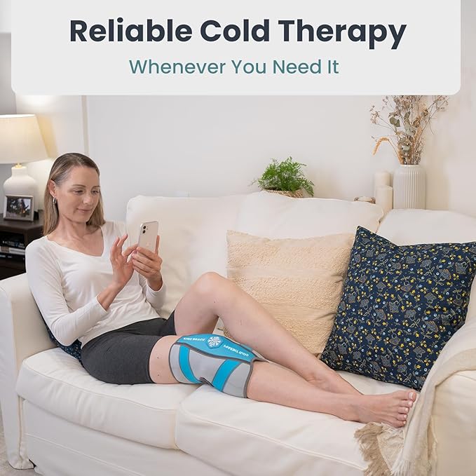 Knee Ice Pack Wrap (1 Pack) - Adjustable Ice Pack for Knees Surgery, Replacement, Arthritis Pain, ACL, Sports Injuries, Post Surgery, for Long Duration - 1 Pack