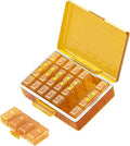 Weekly Pill Organizer 4 Times a Day, Large Compartments Pill Box 4X 7 Day, Medicine Organizer Pill Case for Pills/Vitamins/Fish Oils/Medication/Supplements (Yellow)