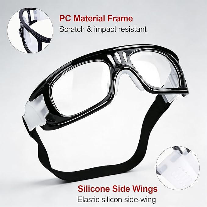 Andux Unisex Sports Glasses Anti Fog Goggles for Basketball Dribbling, Lacrosse, Eye Training LQYJ-01