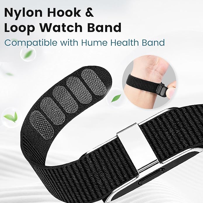 Nylon Loop Compatible with Hume Band Replacement, Breathable Soft Wristband for Hume Health Band