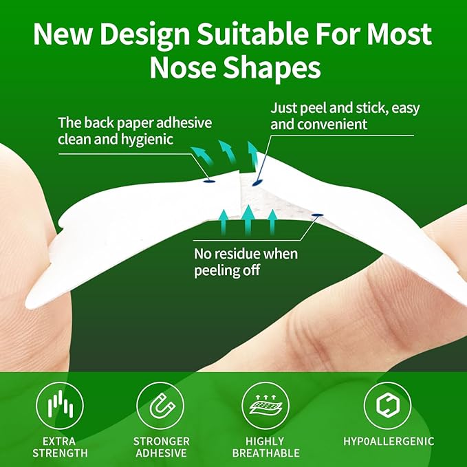120Ct Nasal Strips for Snoring & Breathing Relief | Nose Tape for Nasal Congestion Relief | Effective Nose Strips to Open Airway, Improve Sleep & Anti Snoring (Black-120 Packs)
