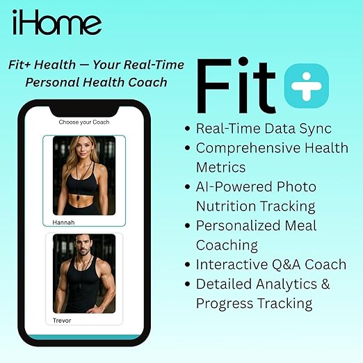 iHome Digital Bluetooth Smart Scale for Body Weight, Weight Scale, Including BMI, Body Fat, Muscle Mass, Batteries Included (Black Smart Bluetooth)