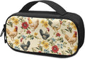 Retro Chicken Rooster Insulin Travel Case Diabetic Medication Cooler Bag with Handle to Store Insulin Pen, Lancets, Needles, Glucose Meter, Tester Strips, Easy to Use