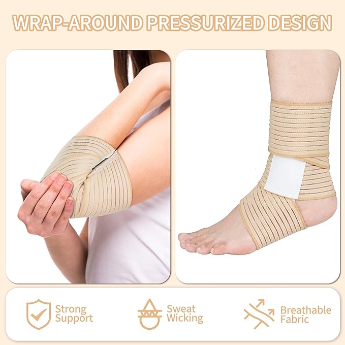 ONTYZZ Adjustable Calf Compression Bandage Support Knee Wraps Elastic Sports Knee Bands for Ankle Elbow Wrist Replacement