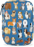 Pill Case Pill Travel Organizer 7 Day Weekly Medicine Pill Box Animal Dog Blue Small Cute Compact Size Vitamin Container Pill Bottle Portable Birth Control Pill Holder Bag with Zipper