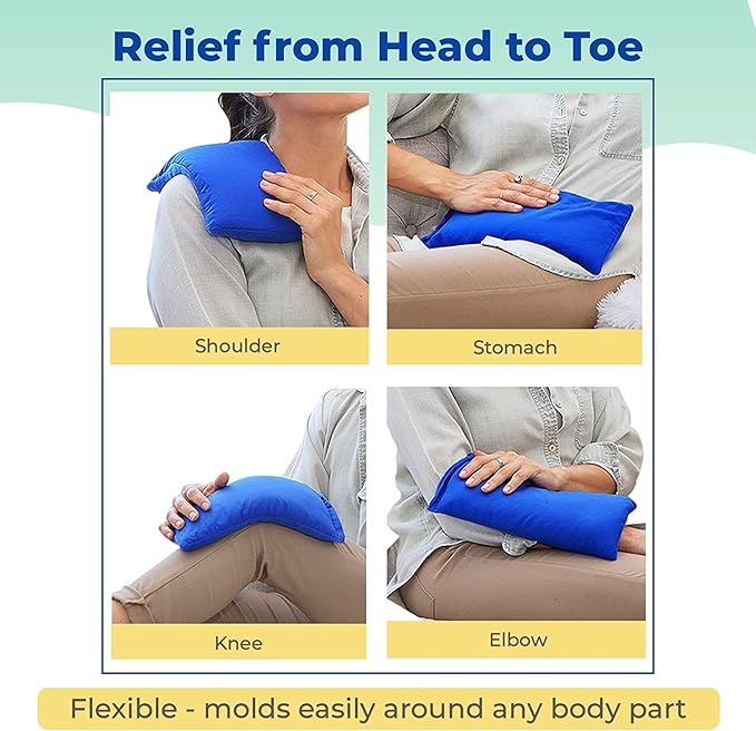 My Heating Pad Microwave Heating Pad - Moist Microwavable Heating Pads for Joints and Muscles Relief - Microwave Hot Pack Heat Pad for Cramps - Chilled or Heated Pad Therapy - Blue - Lavender Scent