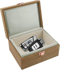 JXE JXO Faraday Box, Faraday Key Fob Protector, Faraday Cage, Key Fob Signal Blocker Box (Mini Imitation Wood)