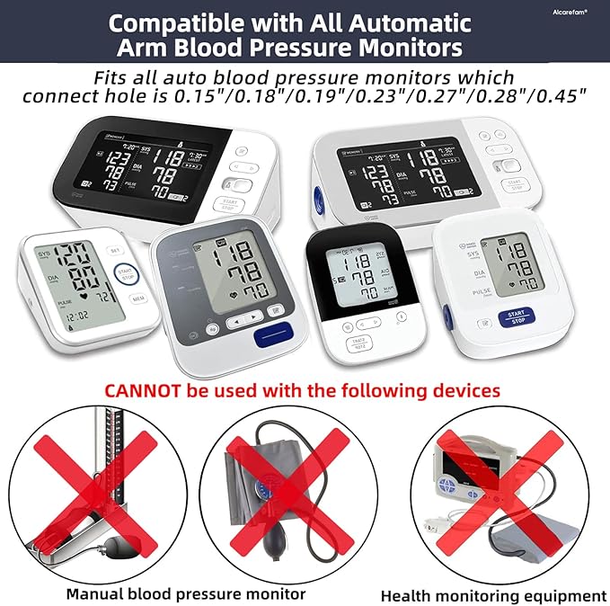Large Blood Pressure Cuff, 8.7”-16.5” (22-42CM) BP Cuff Compatible with Omron BP Monitor, Replacement Cuff for Adult Big Arms, 7 Connectors