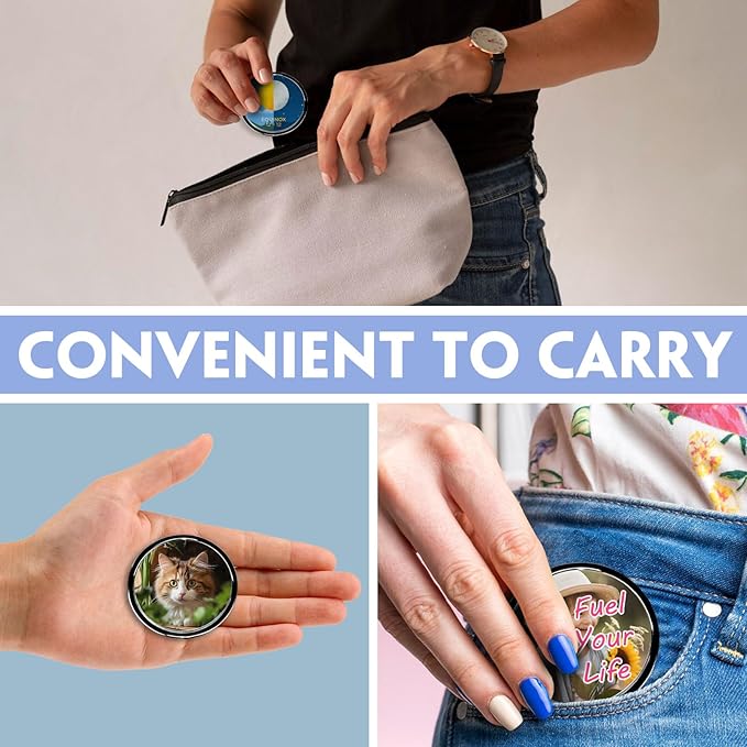 LAIFU Custom Pill Box Organizer Travel Personalized Metal Pill case with with Mirror
