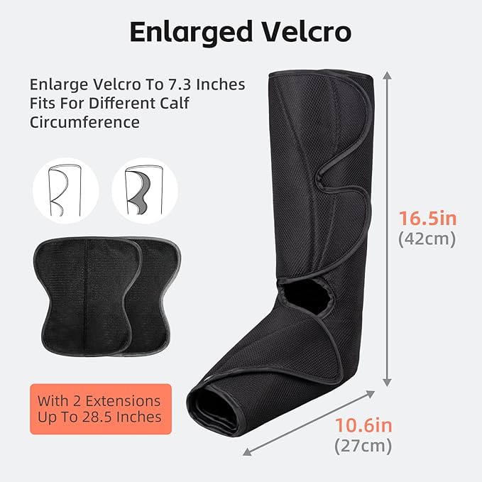 SHINE WELL Leg Massager with Heat and Compression, Legs Massage for Circulation and Pain Relief, Foot and Calf Massager for Swelling, Heated Air Compression Machine, Wellness Gift for Mom Dad