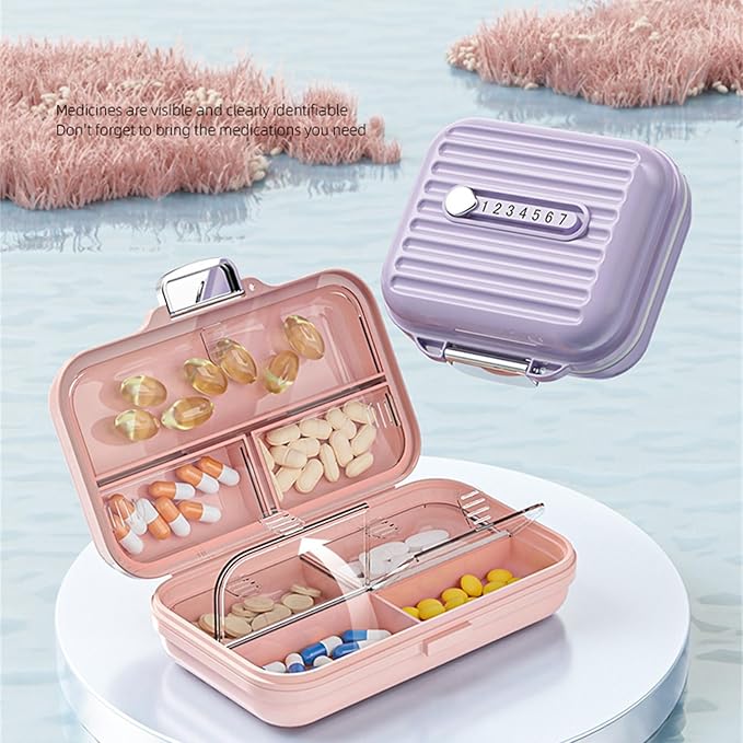Pills Container Travel Pills Box with 7 Compartment Small Pills Organizers Jewelry Storage Box Box Pills Holder