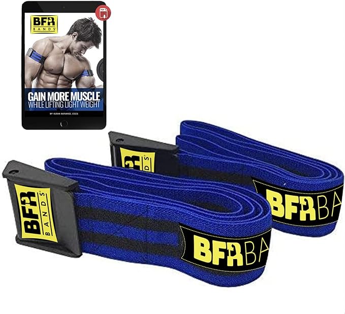 PRO Blood Flow Restriction Bands for Arms, Legs & Glutes Occlusion Training, Help Gain Muscle Without Heavy Weight Lifting, Quick-Release Strong Elastic Strap for Men & Women
