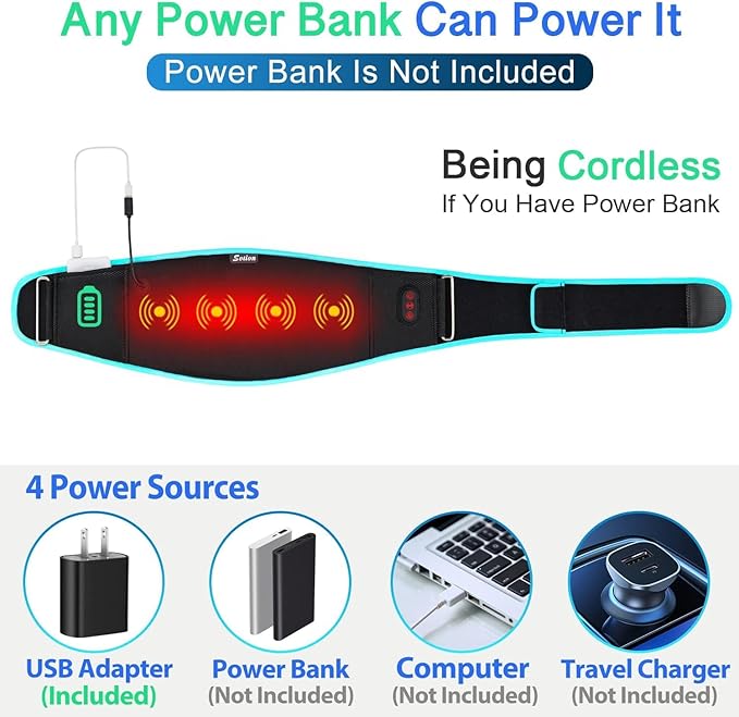 Shiatsu Neck and Back Massager with Heat, Deep Tissue Pain Relief (Power Bank Included)