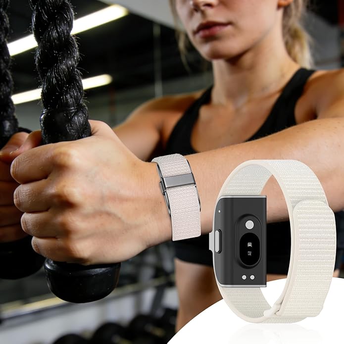 2 Pack Nylon Loop Sport Replacement Strap Compatible with Hume Band,Adjustable Soft Bands for Women Men,Breathable Lightweight Wristband for Fitness Tracker