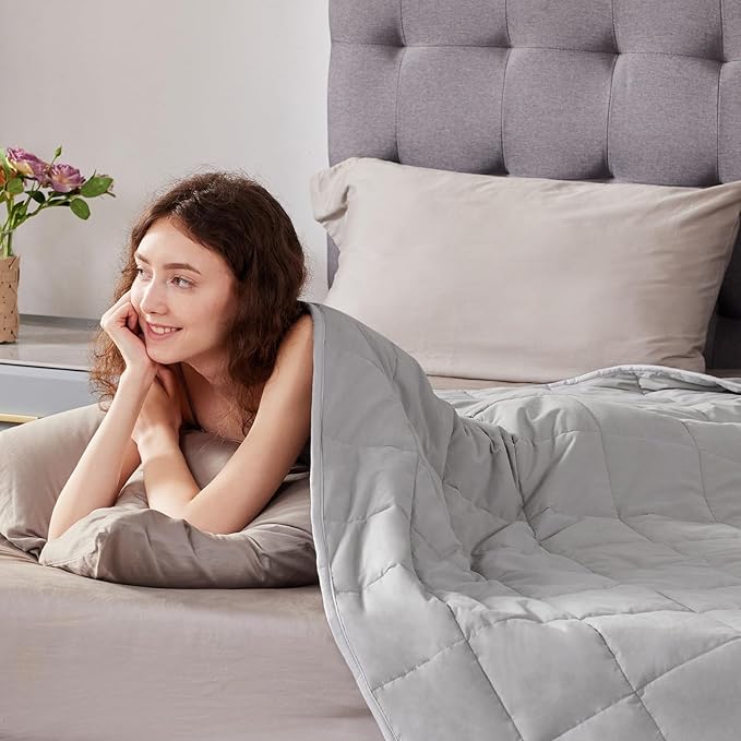 Weighted Blanket King Size (88"x104" 30lbs),Ultra Soft and Cozy Cooling Weighted Blanket King Size for Adult,Heavy Blanket with Machine Washable Soft Blanket, Stone Grey