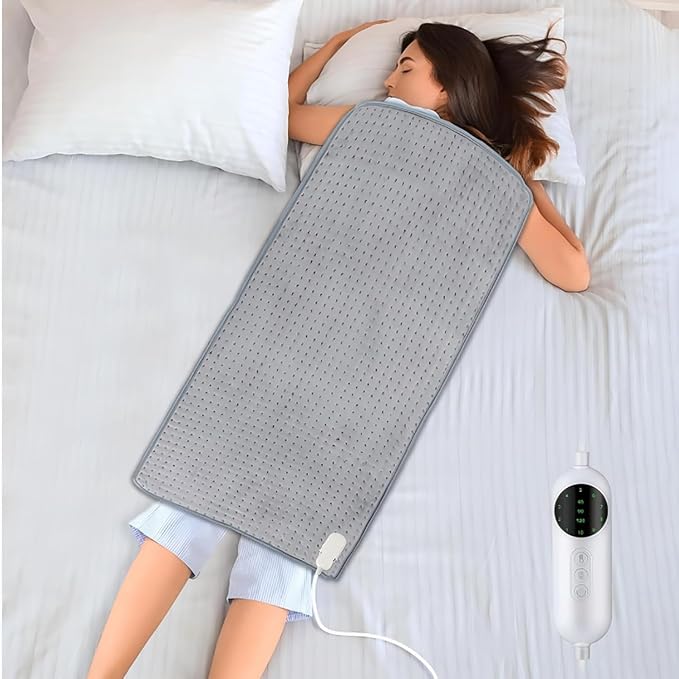 Heating Pad for Back Pain Relief,16x30 Large Heating Pad for Full Body, with Upgraded 10 Temperature Controller & 3 Timer Options,Moist/Dry Heat Therapy for Back, Neck, Shoulder, Leg Pain