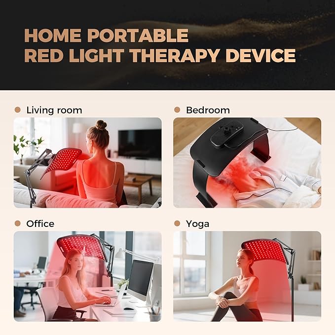 Red Light Therapy for Face and Body,Infrared Light Therapy with Oxygen Nebulization,Red Light Panel with Stand,LED 660nm and 850nm Deep Near Infrared Therapy Device