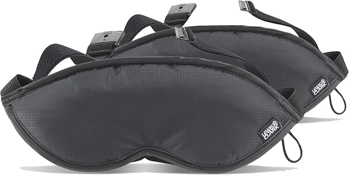 Lewis N. Clark Comfort Eye Mask + Sleep Aid to Block Light for Travel, Airplane, Hotel, Airport, Insomnia + Headache Relief with Adjustable Straps, 2 pack, Black