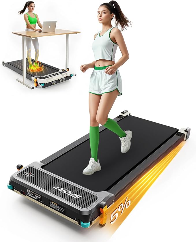 Walking Pad with Incline, Akluer Incline Treadmills for Home, 2.5 HP Under Desk Treadmill Small with Remote Control, Walking Pad Small Treadmill with LED Display