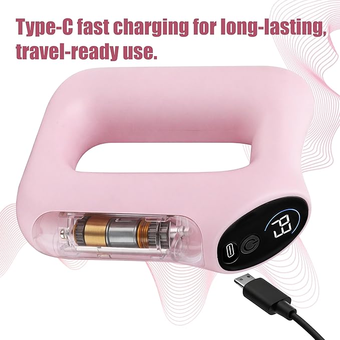 Fascia Ring Massager, Multifunctional Full Body & Fast Fat Burning Yoga Massager, Ergonomic Electric Belly Shaping, 5 Intensity Massage Levels, Adjustable 3 Modes, for Muscle Knot Relaxation& Recovery
