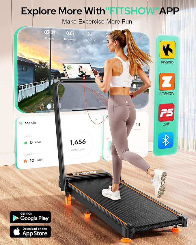 Walking Pad with 10% Incline & Handle Bar, Low Noise Walking Pad Treadmill for Home Small, Upgrade 3.5HP Treadmill with Incline, 4 in 1 Portable Compact Walking Pad with Incline/APP 350lbs