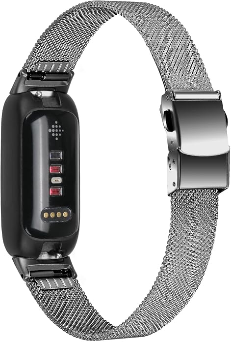 FitTurn Compatible with Fitbit inspire 3 metal band, Replacement Stainless Steel Mesh Watch Band Quick Release Metal Smart Strap for Fitbit inspire 3 Health & Fitness Tracker Watch