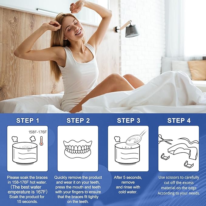 Anti Grinding Mouth Guard for Clenching Teeth at Night, Teeth Grinding Mouthguards for Sleeping, Mouth Guard for Grinding Teeth at Night, Night Guards for Teeth Grinding for Adults