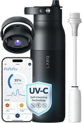 LARQ PureVis 2 Self Cleaning Water Bottle - UV Water Purifier with Filter Straw, Smart App Hydration Tracking, Insulated Stainless Steel