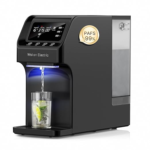 Waken Electric Reverse Osmosis Water Filter Countertop, UV Water Filtration System, 8-Stage RO Filtration Real Time TDS Display, BPA Free, PFAS, Lead & TDS Reduction (Obsidian Black)
