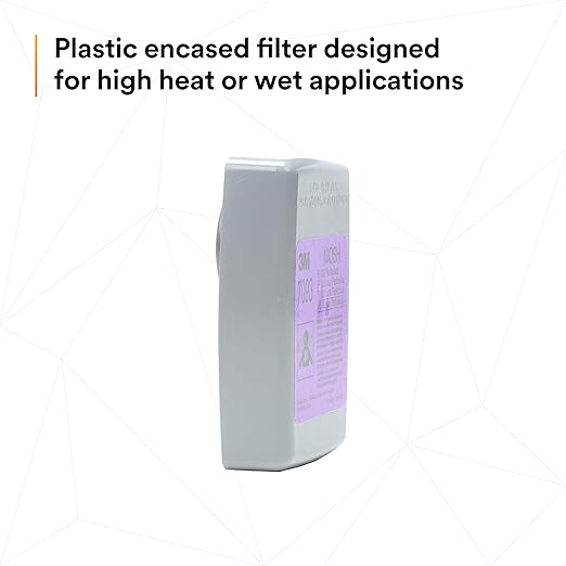 3M P100 Respirator Filter 7093B, 1 Pair, Helps Protect Against Oil and Non-Oil Based Particulates, Asbestos, Mold, Silica, Grinding, Sanding, Welding
