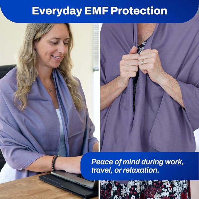DefenderShield® EMF 5th Generation Wireless Emission Radiation Protection Shielding Scarf - One Size for Men and Women